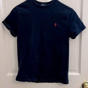 Boys Polo Ralph Lauren short sleeve shirt. Navy blue. Size medium (10/12)
